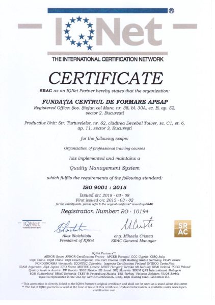 Certificat IQNET