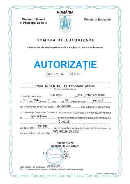 Autorizatie contabil